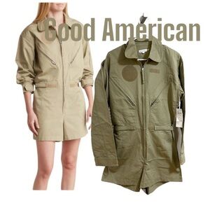 Good American postal Khaki Utility romper